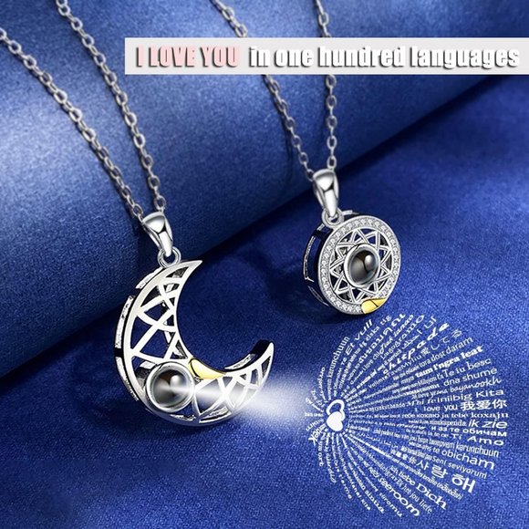 NEW 4Pcs Couples Bracelet Necklace Set Matching His and Hers Promise Lov… - Picture 3 of 8